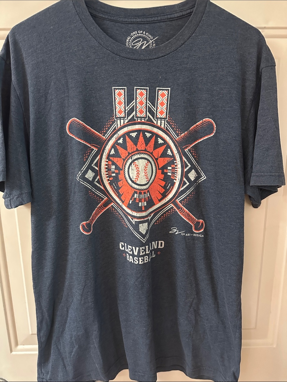 Cleveland Baseball Graphic Tee - Navy Blue